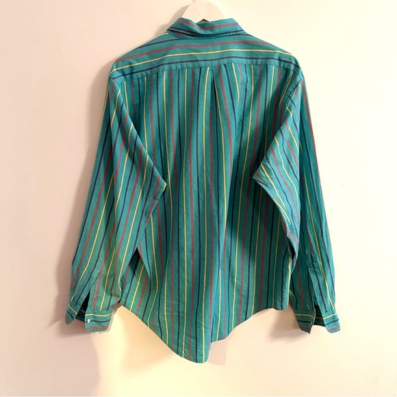 Authentic Vintage VTG YSL Yves Saint Laurent Menswear Men’s Striped Button Down - Picture 3 of 5